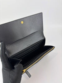 Belle de Jour Patent Leather Long Wallet Black