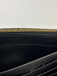 Belle de Jour Patent Leather Long Wallet Black