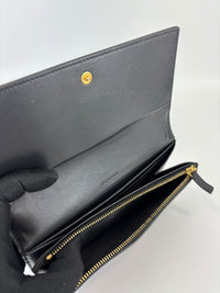 Belle de Jour Patent Leather Long Wallet Black