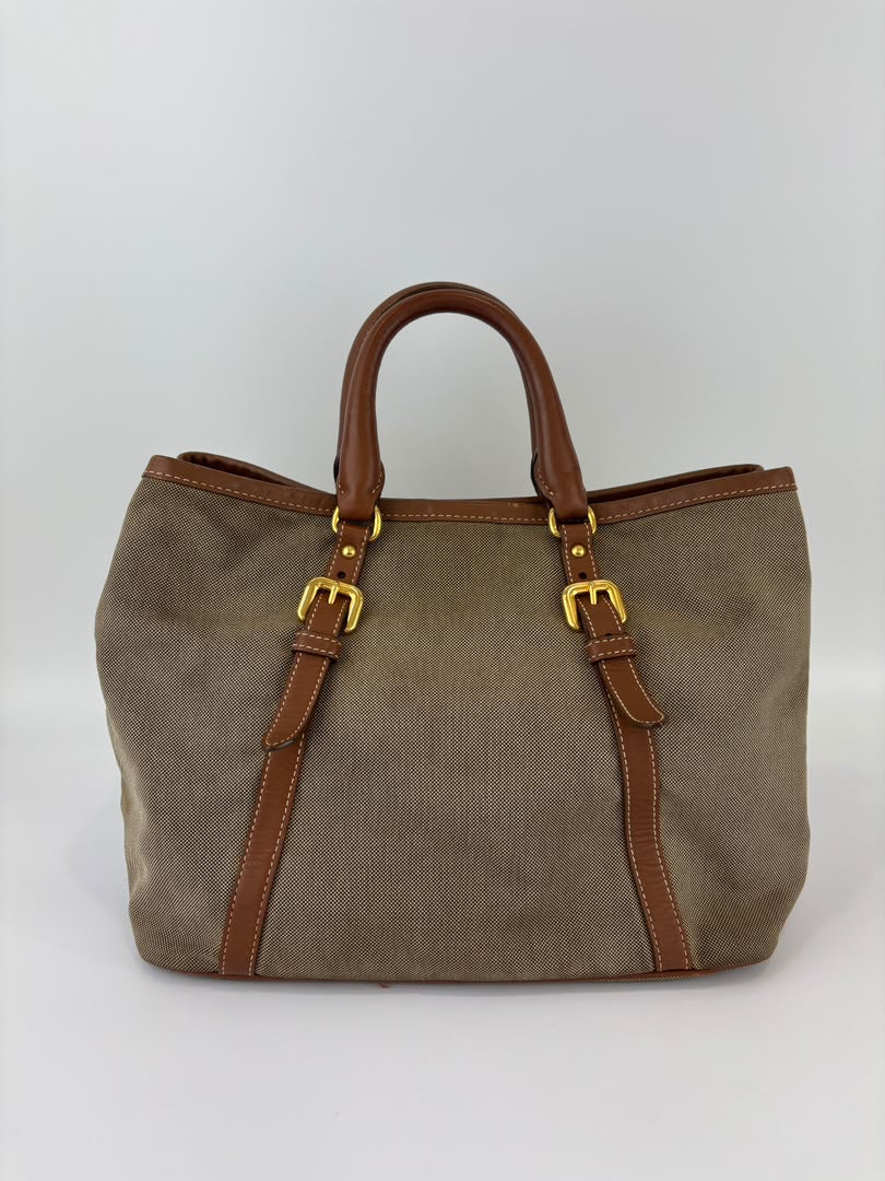 Jacquard 2-Way Canvas Tote Bag