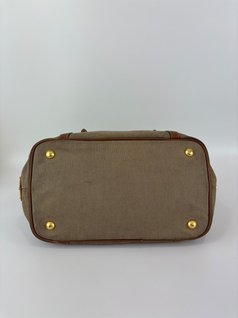 Jacquard 2-Way Canvas Tote Bag
