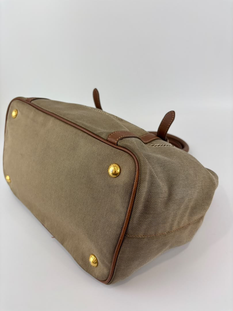 Jacquard 2-Way Canvas Tote Bag