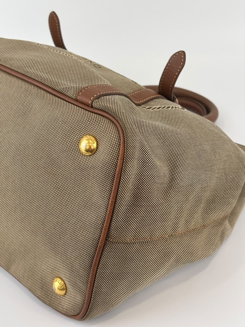 Jacquard 2-Way Canvas Tote Bag