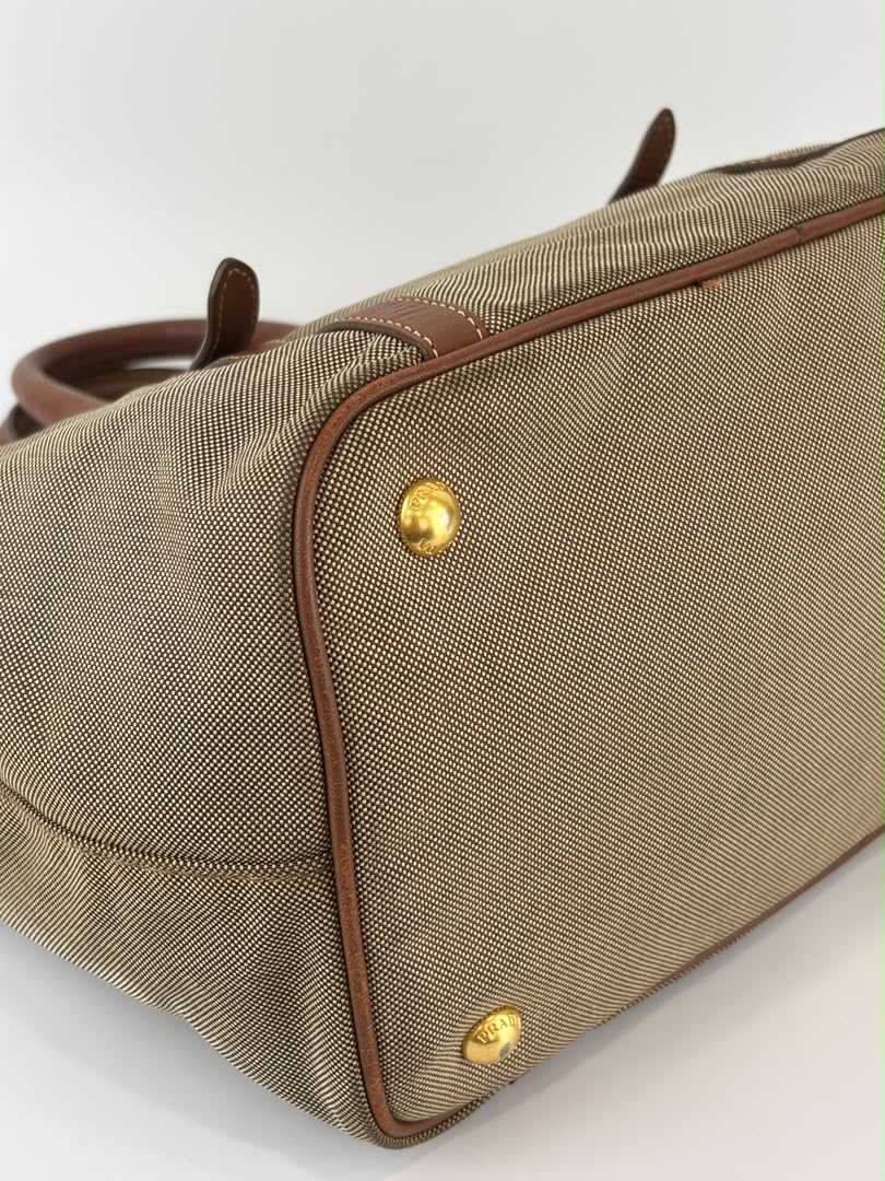 Jacquard 2-Way Canvas Tote Bag
