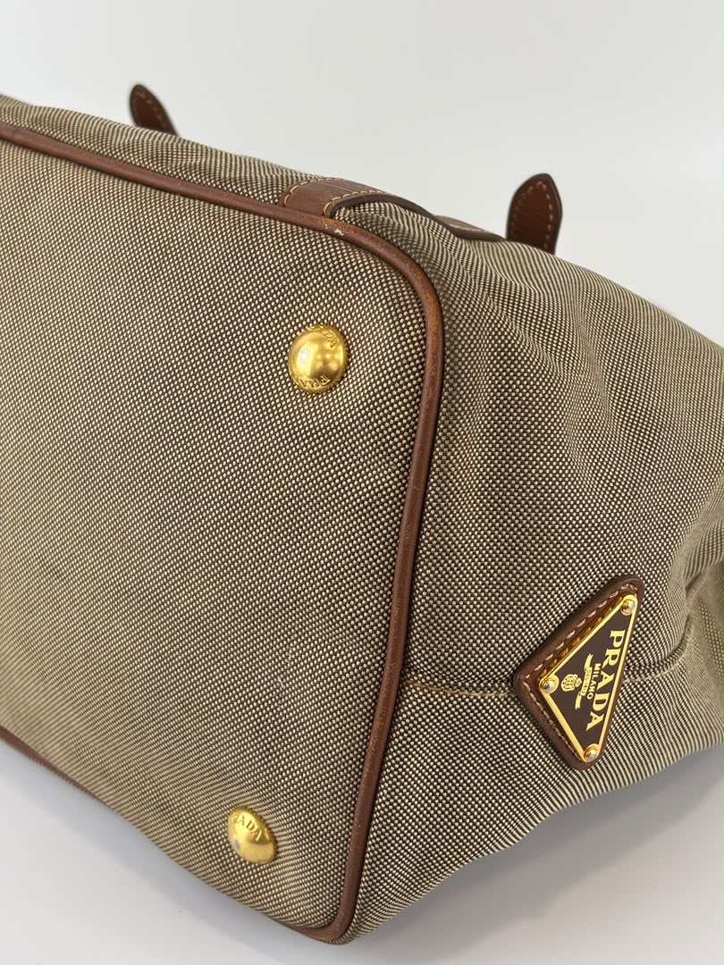 Jacquard 2-Way Canvas Tote Bag