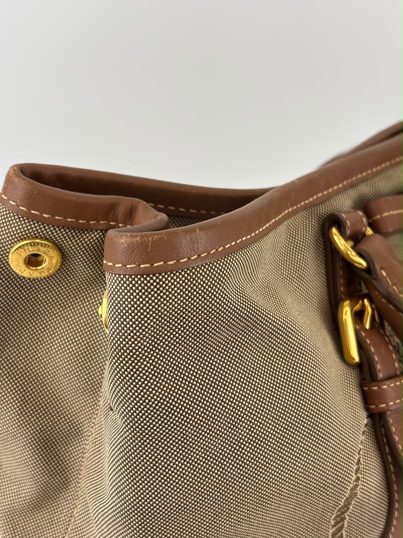 Jacquard 2-Way Canvas Tote Bag
