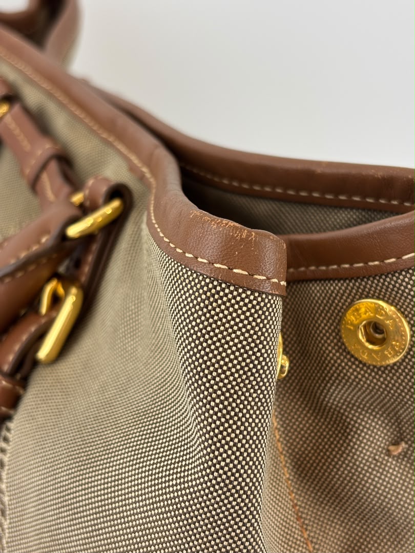 Jacquard 2-Way Canvas Tote Bag