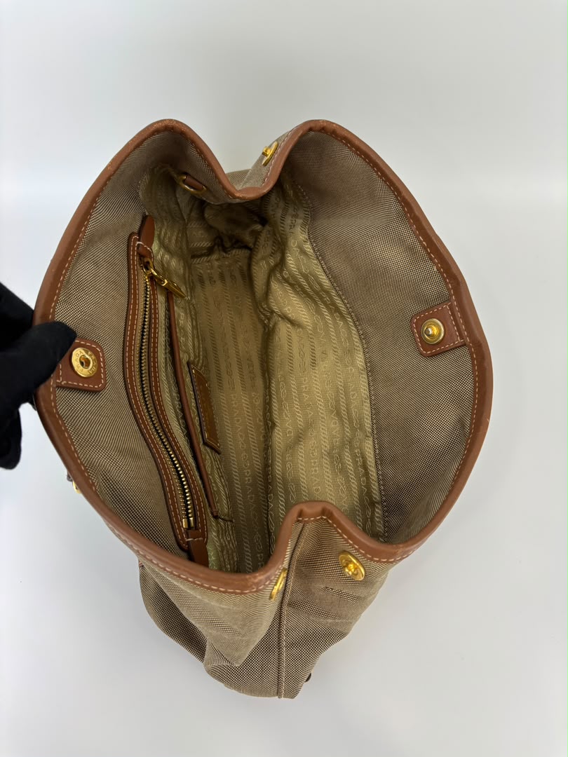 Jacquard 2-Way Canvas Tote Bag