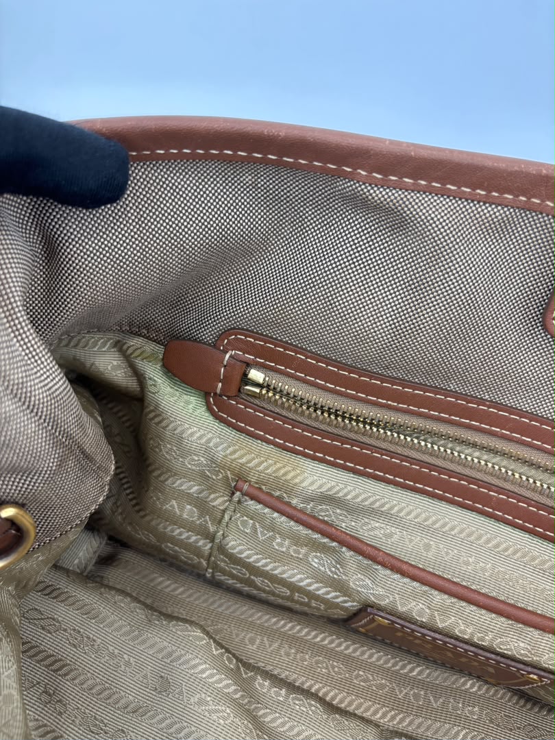 Jacquard 2-Way Canvas Tote Bag