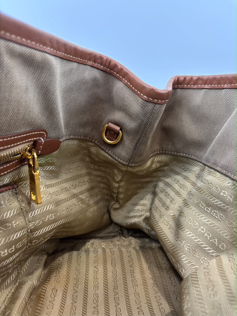 Jacquard 2-Way Canvas Tote Bag