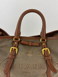 Jacquard 2-Way Canvas Tote Bag