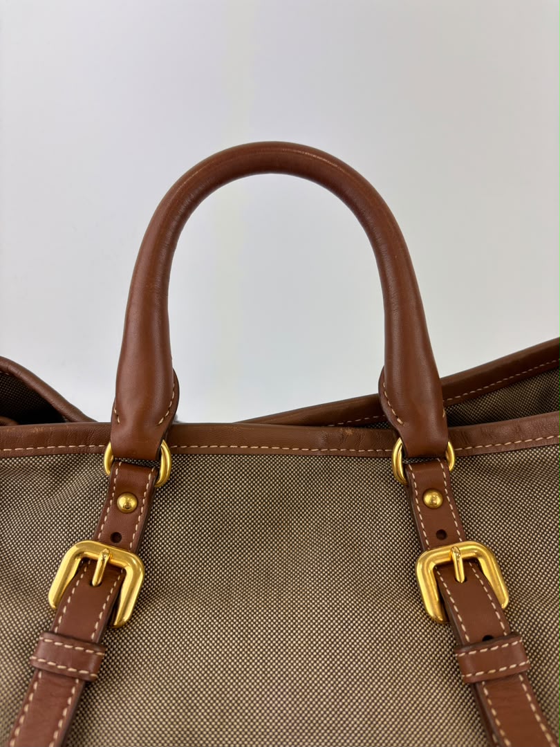 Jacquard 2-Way Canvas Tote Bag