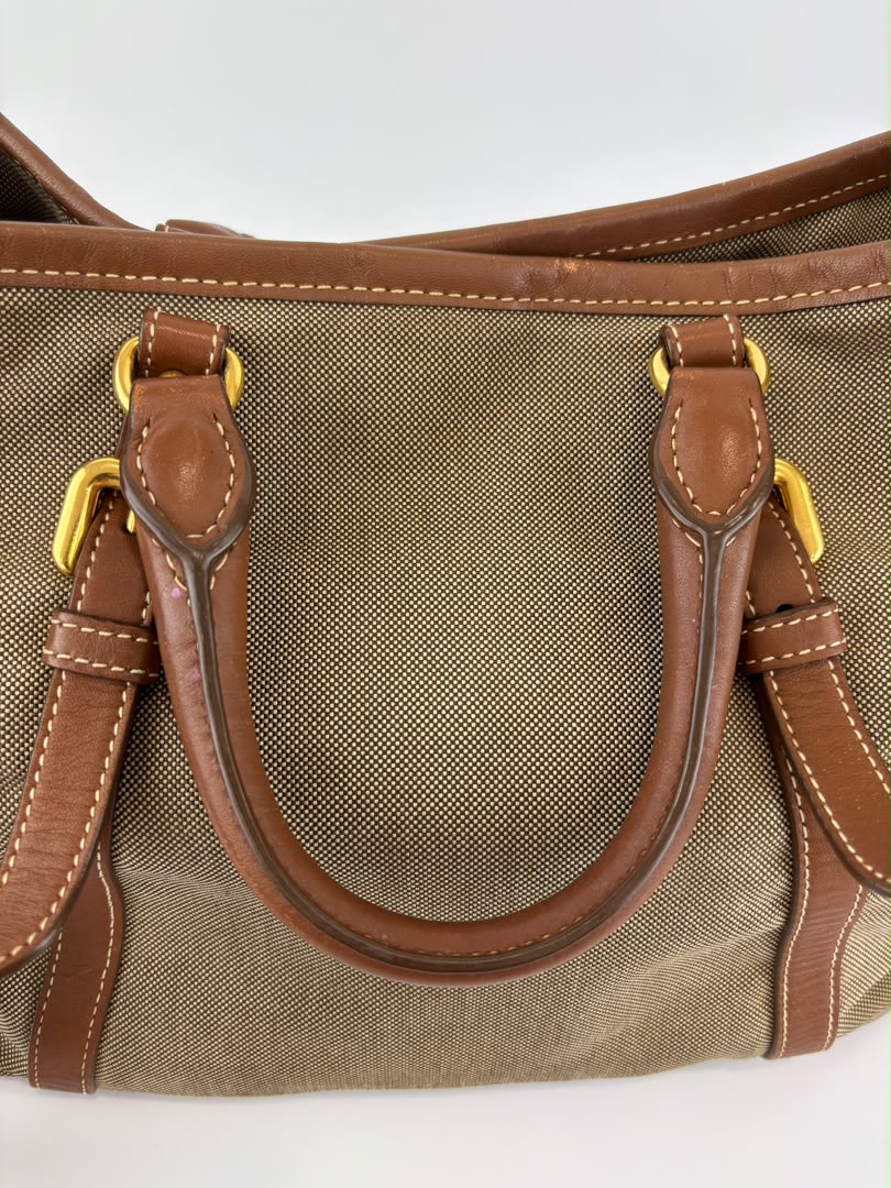 Jacquard 2-Way Canvas Tote Bag