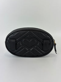 GG Marmont Matelasse Belt Bag Black GHW