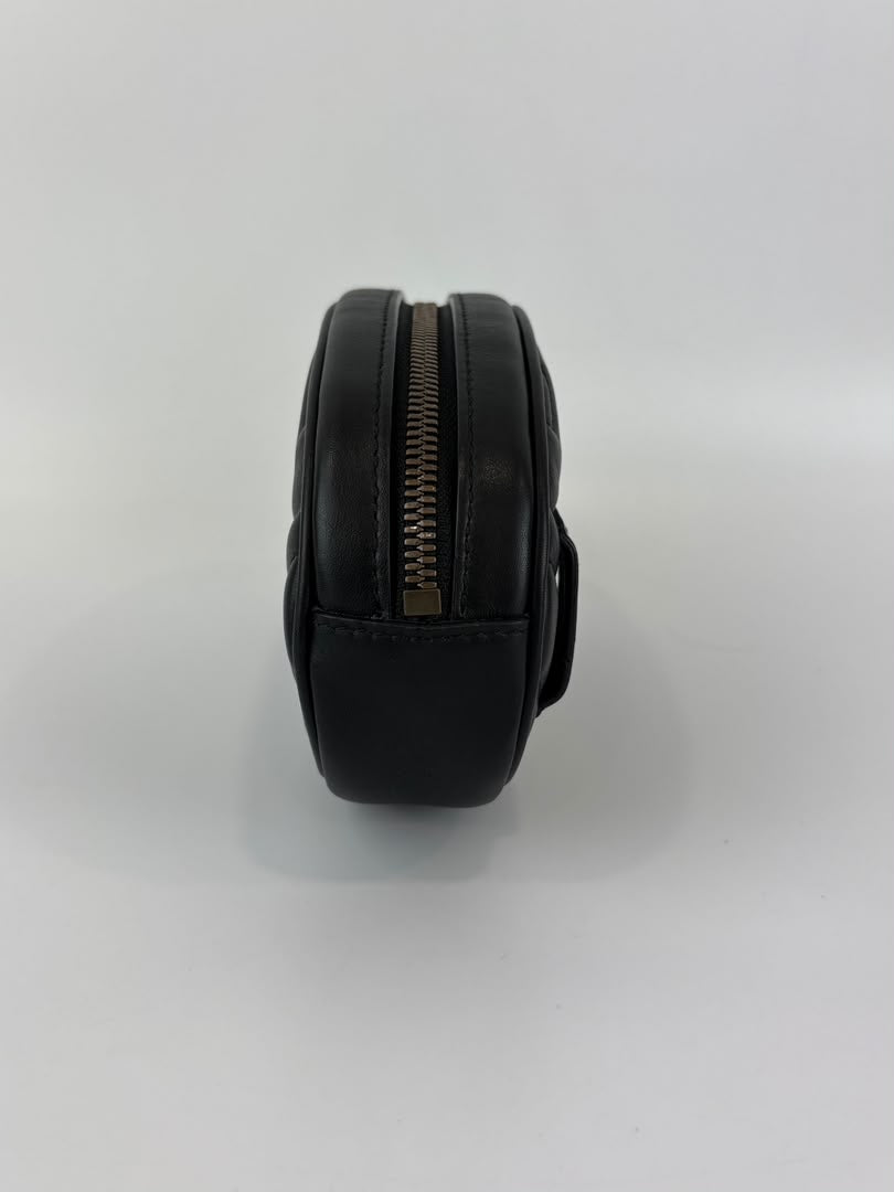 GG Marmont Matelasse Belt Bag Black GHW