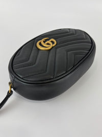 GG Marmont Matelasse Belt Bag Black GHW
