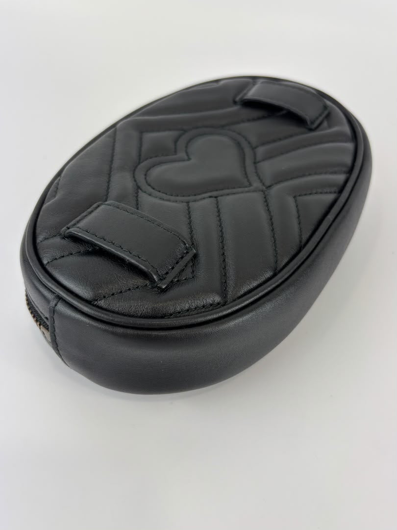 GG Marmont Matelasse Belt Bag Black GHW