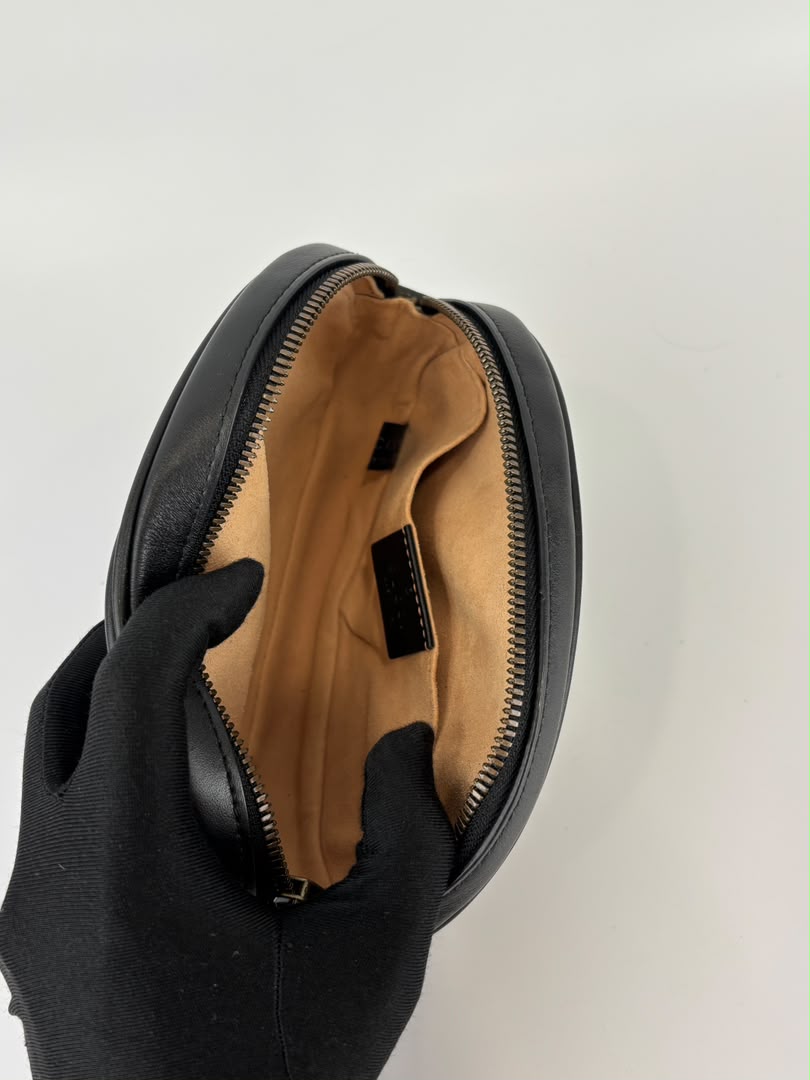 GG Marmont Matelasse Belt Bag Black GHW