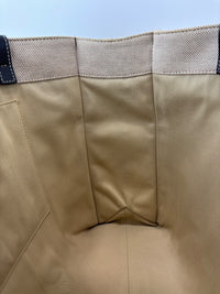 Woody Large Linen Tote Bag Beige/Black