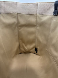 Woody Large Linen Tote Bag Beige/Black