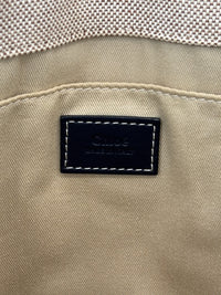 Woody Large Linen Tote Bag Beige/Black