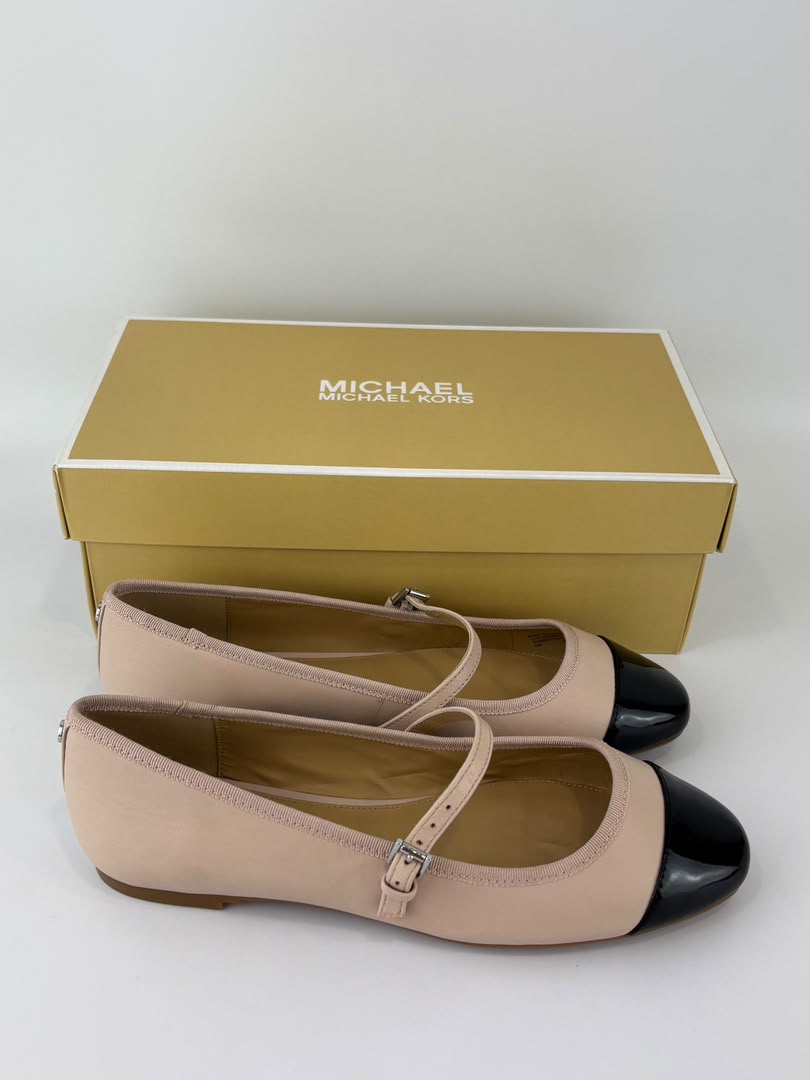 Mae Flex Ballet Wide Mary Jane Flats Pink/Black Size 36