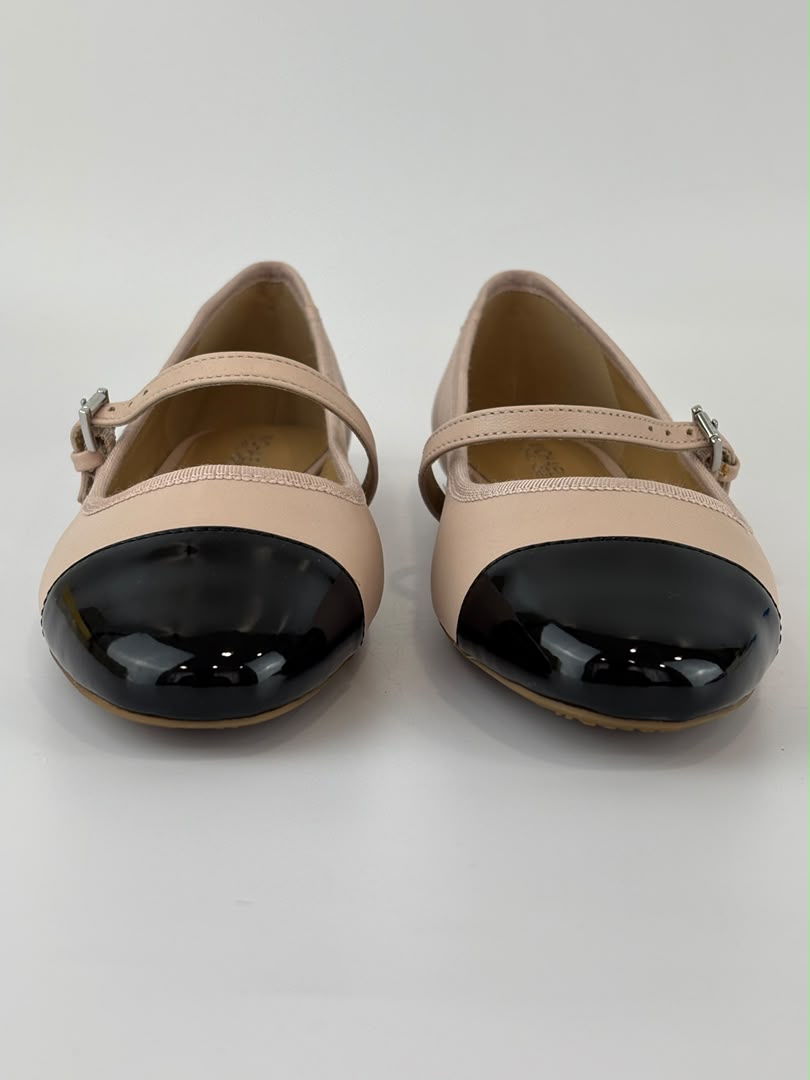 Mae Flex Ballet Wide Mary Jane Flats Pink/Black Size 36