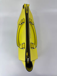 Selma Medium Satchel Neon Yellow Saffiano Leather