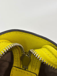 Selma Medium Satchel Neon Yellow Saffiano Leather