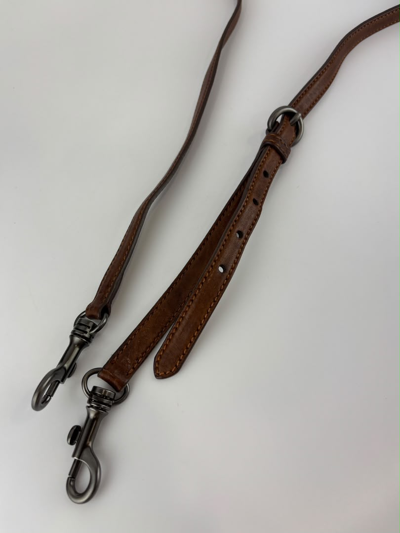 Matelassé Denim and Leather Hobo Bag Blue/Brown