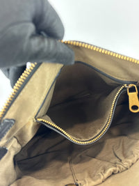Medium Marcie Satchel Black Grained Leather