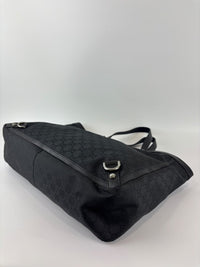 293580 Abbey Large D-Ring Tote GG Canvas Black