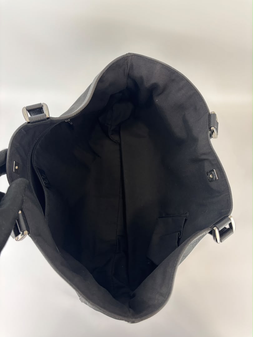 293580 Abbey Large D-Ring Tote GG Canvas Black