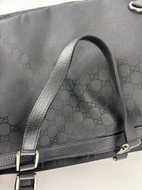 293580 Abbey Large D-Ring Tote GG Canvas Black
