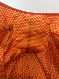 1BG552 Re-Nylon Saffiano Triangolo Symbole Shopping Tote Orange