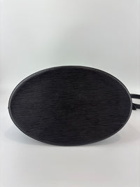 Vintage Cluny Bucket Bag Black Epi Leather