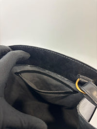 Vintage Cluny Bucket Bag Black Epi Leather