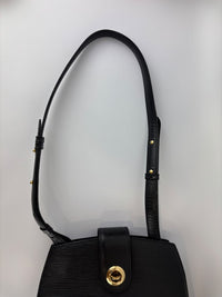 Vintage Cluny Bucket Bag Black Epi Leather