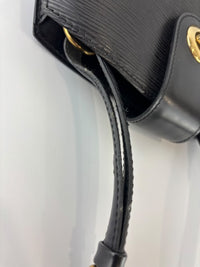 Vintage Cluny Bucket Bag Black Epi Leather