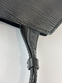 Vintage Cluny Bucket Bag Black Epi Leather