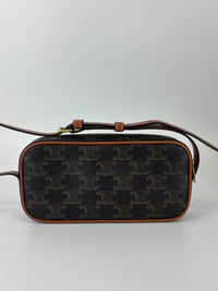 Triomphe Canvas Mini Camera Shoulder Bag Tan