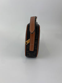 Triomphe Canvas Mini Camera Shoulder Bag Tan