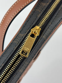 Triomphe Canvas Mini Camera Shoulder Bag Tan