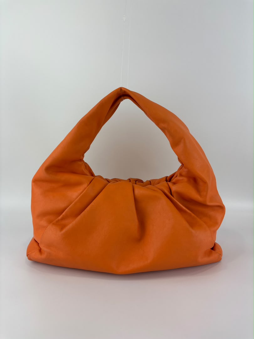 The Shoulder Pouch Orange Calfskin