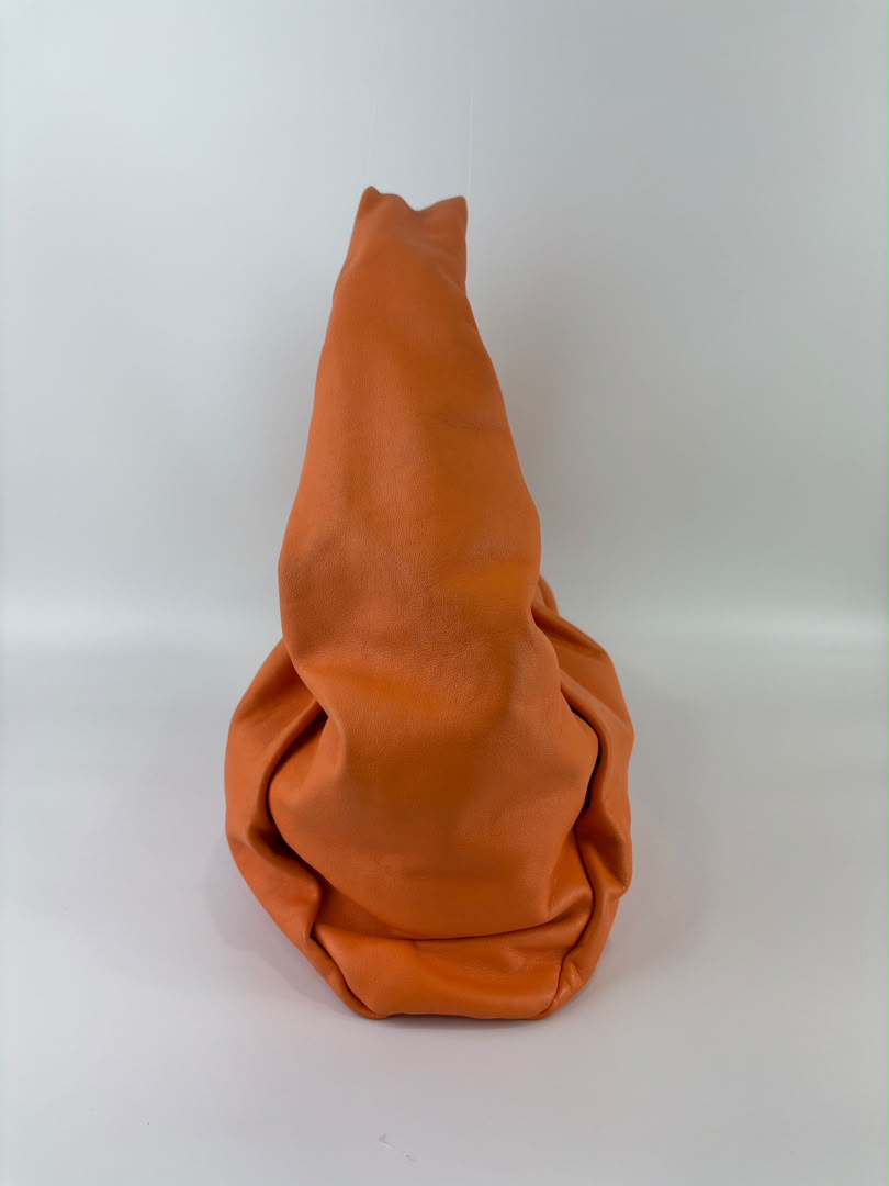 The Shoulder Pouch Orange Calfskin