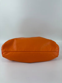 The Shoulder Pouch Orange Calfskin