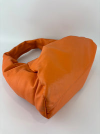 The Shoulder Pouch Orange Calfskin