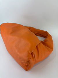 The Shoulder Pouch Orange Calfskin