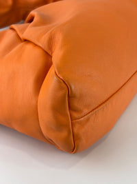 The Shoulder Pouch Orange Calfskin