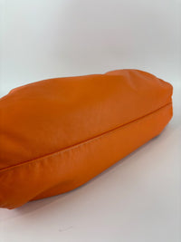 The Shoulder Pouch Orange Calfskin